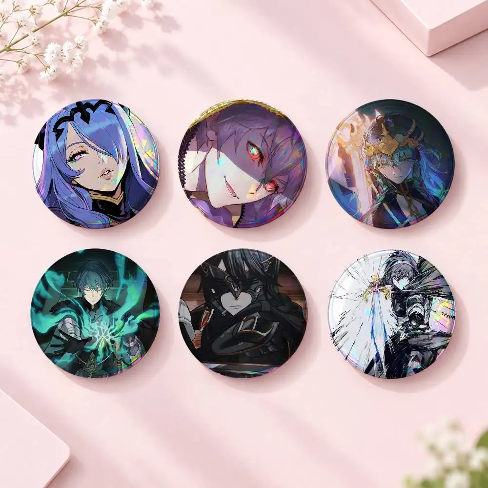 Fire Em-blem- Round Button Badge Pin Set Anime Cartoon Game Music Cool Fashion Brooch For Backpack Clothes Hat