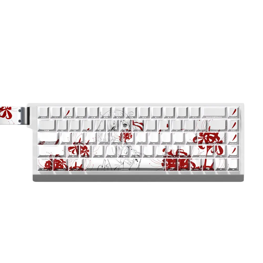 

Nishikigi Chisato Keycap Cherry Profile PBT Side-engraved Wooting EZ63 Mad68 Mechanical Keycaps Anime Lycoris Recoil Keycap