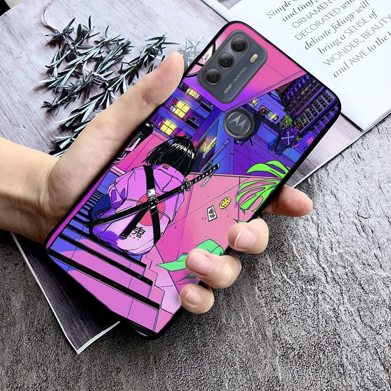 Japanese Style Anime Girl Phone Case For Moto Edge 50 40 Pro Edge 40 30 Ultra Neo Fusion G Power G Stylus G Play E32 E20 E40 