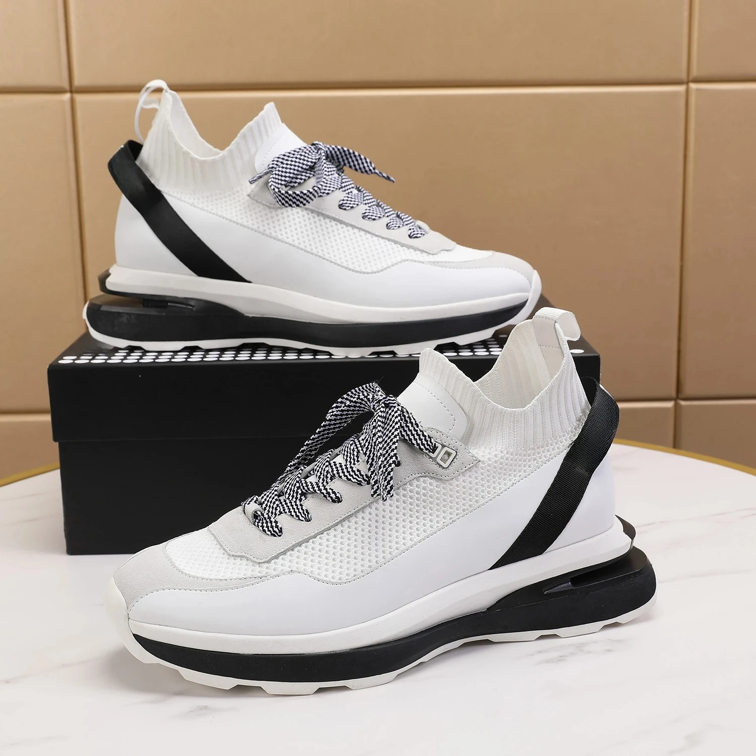 2024 Italy Brand ICON Men's Casual Highstreet Mesh Sneakers Men DSQ2 Fashion Design Hombre Solid Tenis Masculino Shoes 46