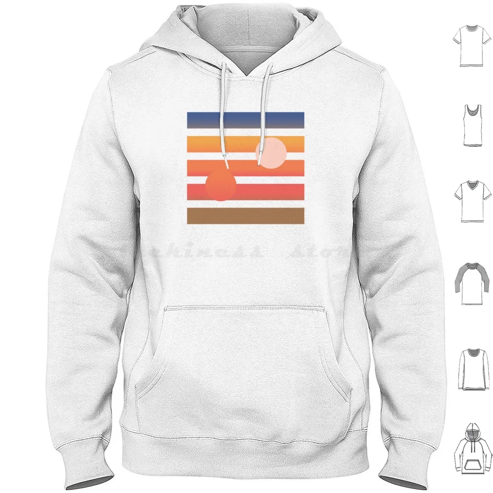 Tatooine Sunset Hoodie Cotton Long Sleeve Tatooine Binary Sunset Tatooine Sunset Luke Skywalker Obi Wan Kenobi Force