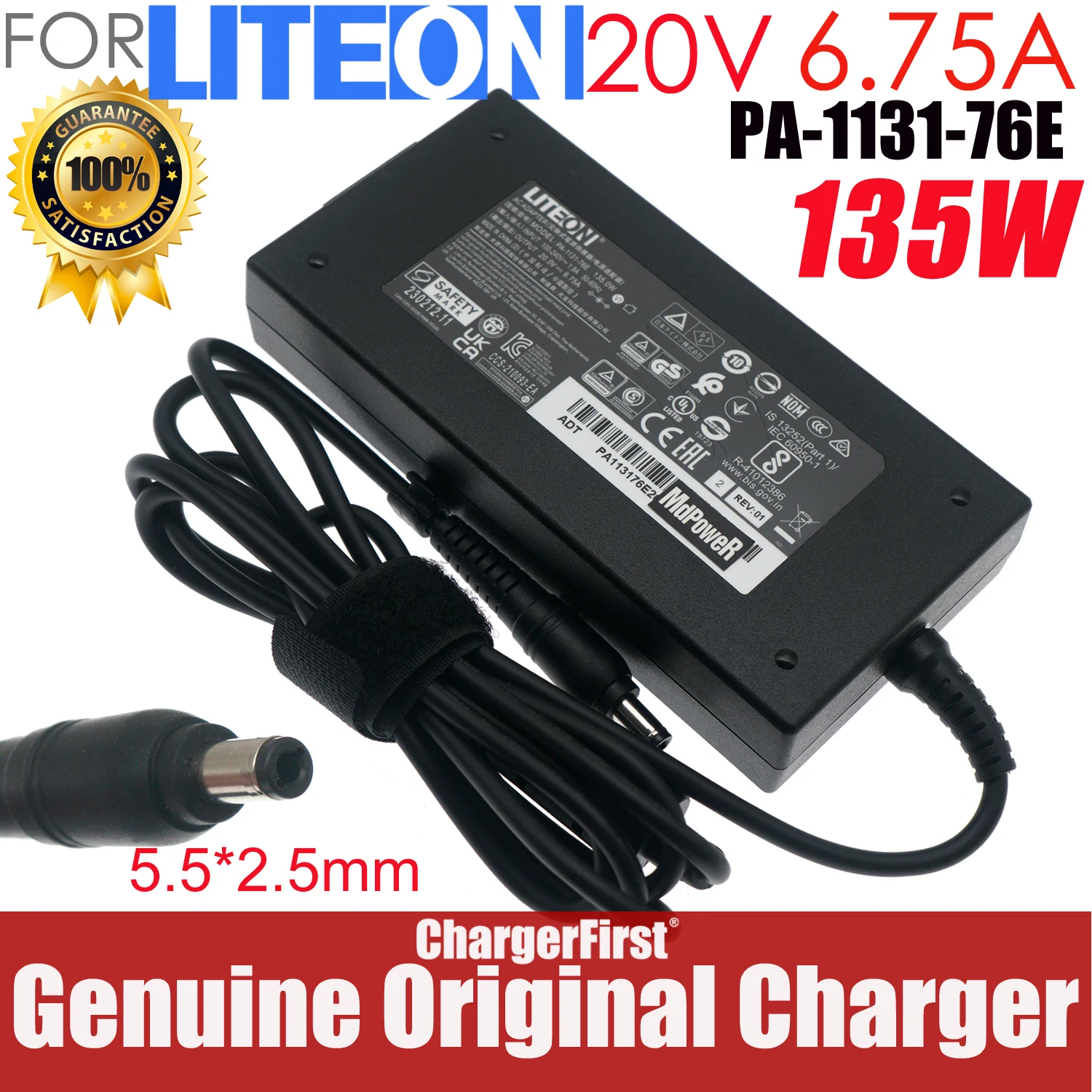 liteon-pa-1131-76e-alimentatore-ca-da-135-w-20-v-675-a-con-connettore-55-x-25-mm-per-laptop-kensington-sd4700p-msi-gl72m-7rdx-e-docking-station