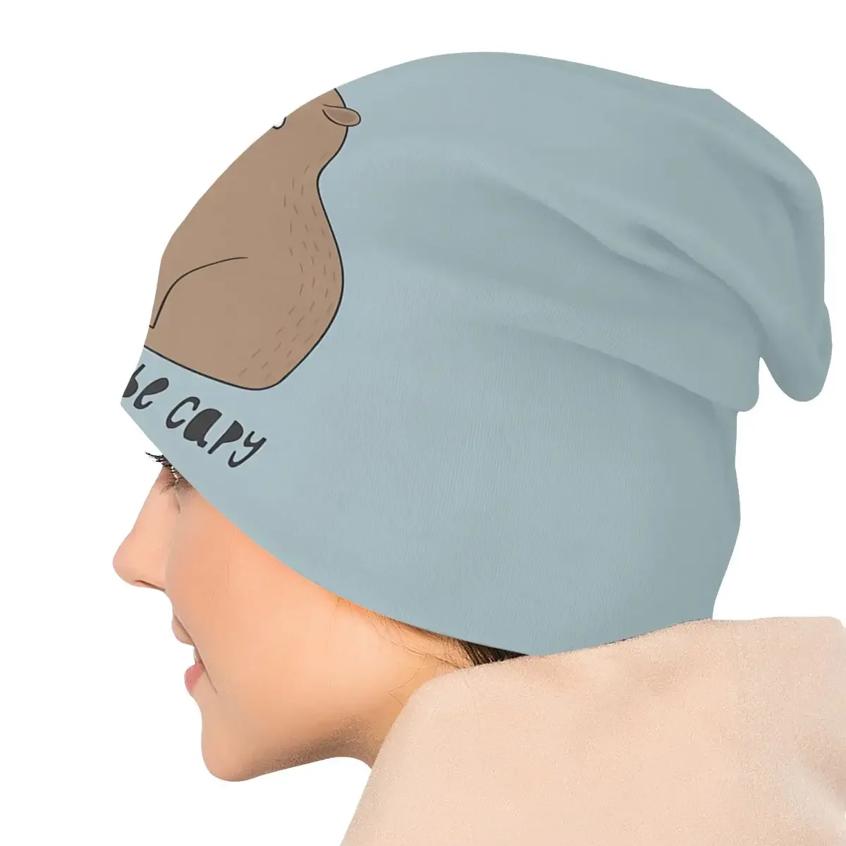 Be Capy Capybara Capybara Cute Animal Unisex Bonnet Thin Outdoor Skullies Beanies For Men Women