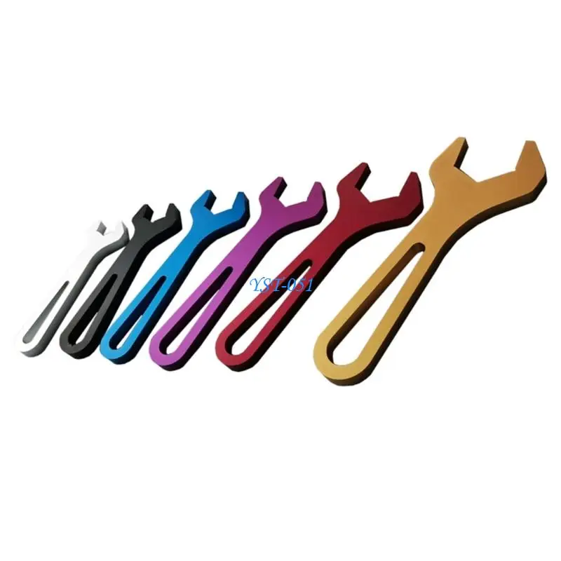 

E15A Pack Of 6 Aluminum Wrench AN Tube Fitting Wrenches Hand Tool For Automotive Repair Modification Strong Holding Power