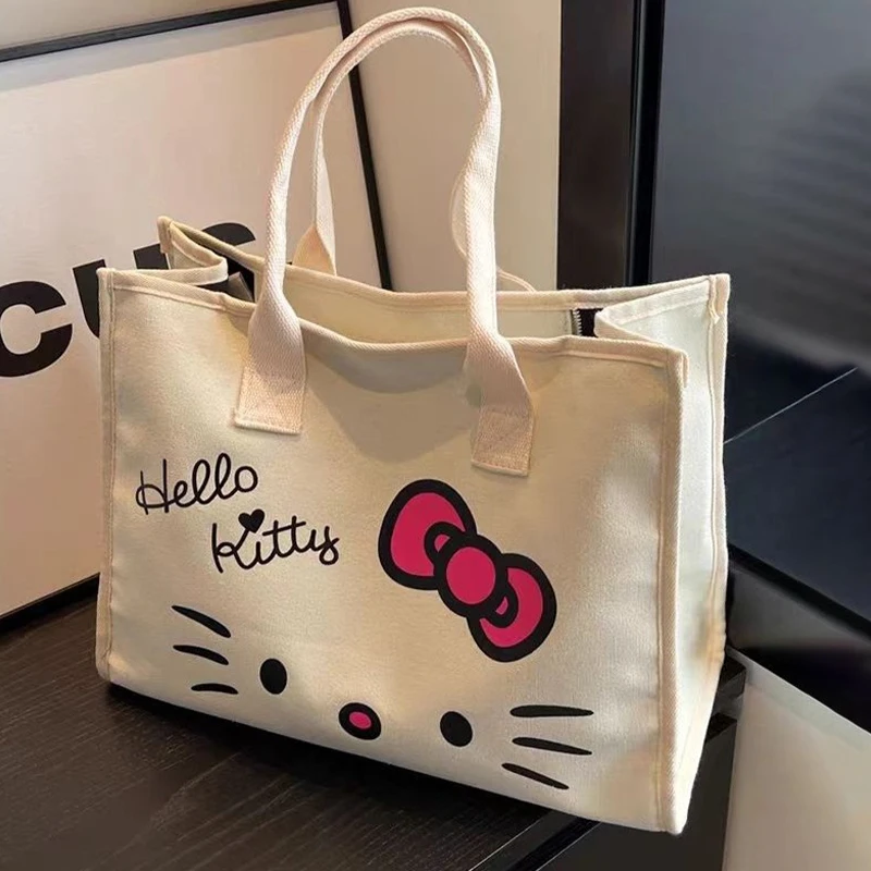 

HelloKitty женская новая сумка через плечо, модная Большая вместительная сумка, сумка-тоут