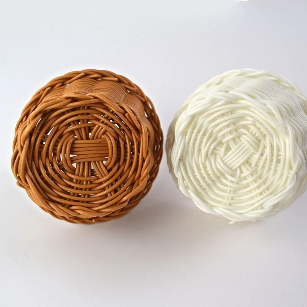 with Handle Imitation Rattan Handhold Handwoven Household Braid Storage Baskets 10 Styles Weaving Flower Basket