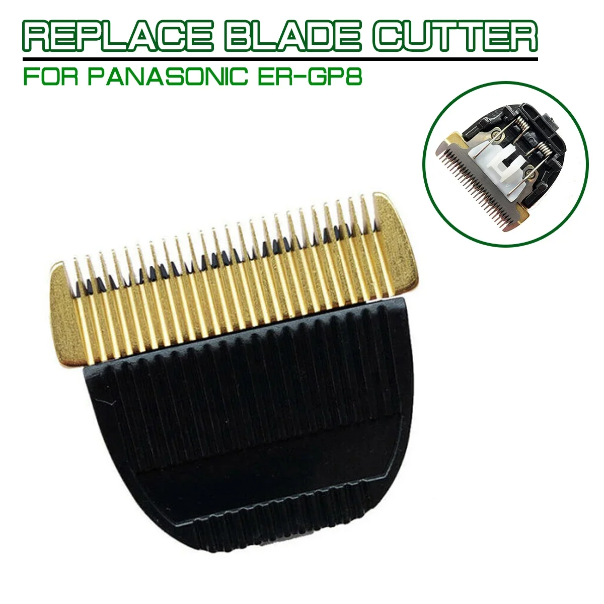 Cerâmica Titanium substituição lâmina cortador cabeça, cabelo Clipper, Razor Tool, apto para Panasonic ER-GP8, 1610, 1611, 1511, 153, 154, 160, VG101