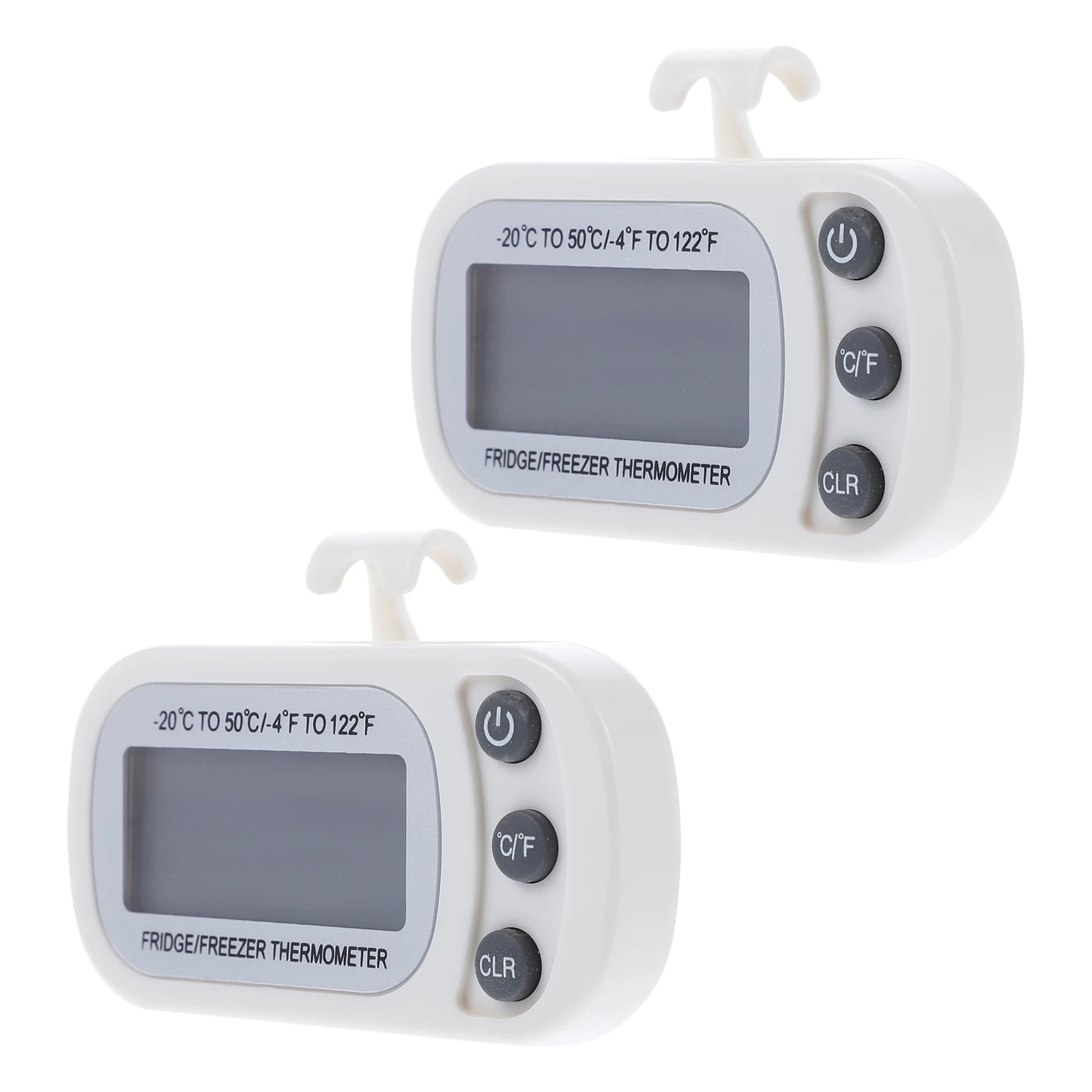 

2Pcs Waterproof Refrigerator Thermometer Digital Temperature Meter Portable Indoor Fridge Thermometer Magnetic Back with LCD