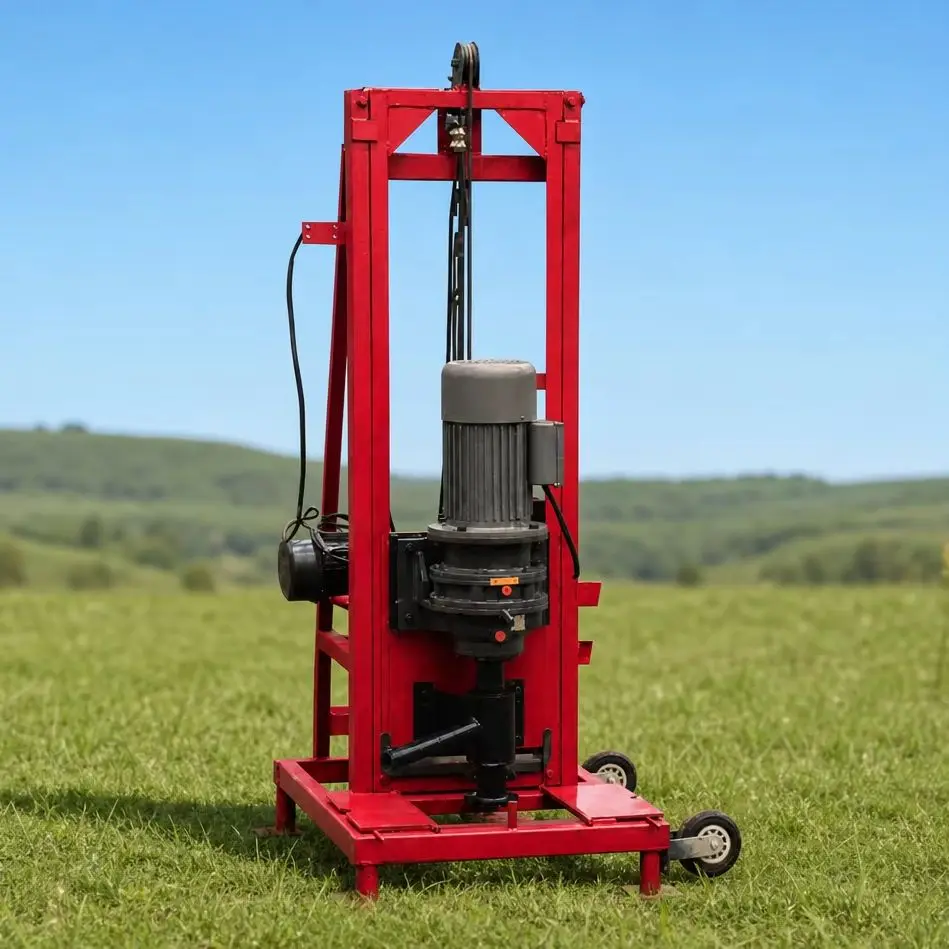 Customized Hydraulic System Hand Held Type Water Well Drilling Machine 100m Depth One Person Operation