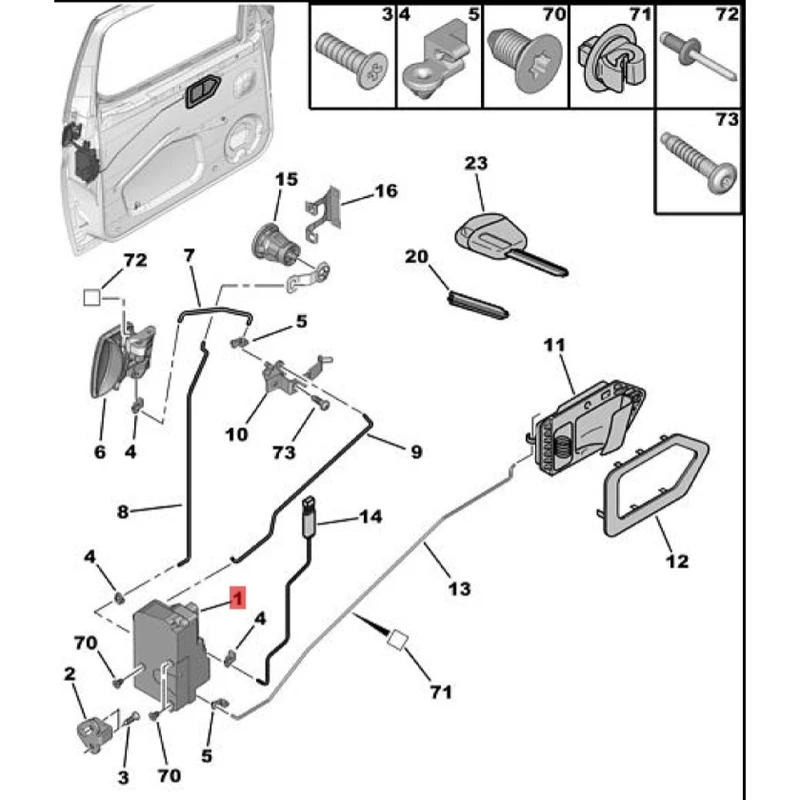 Front Left Door Latch Actuator 9135.H6 9135P1 For Peugeot Citroen 1996-2011 Car Central Door Lock Latch 9135.P1 9135H6