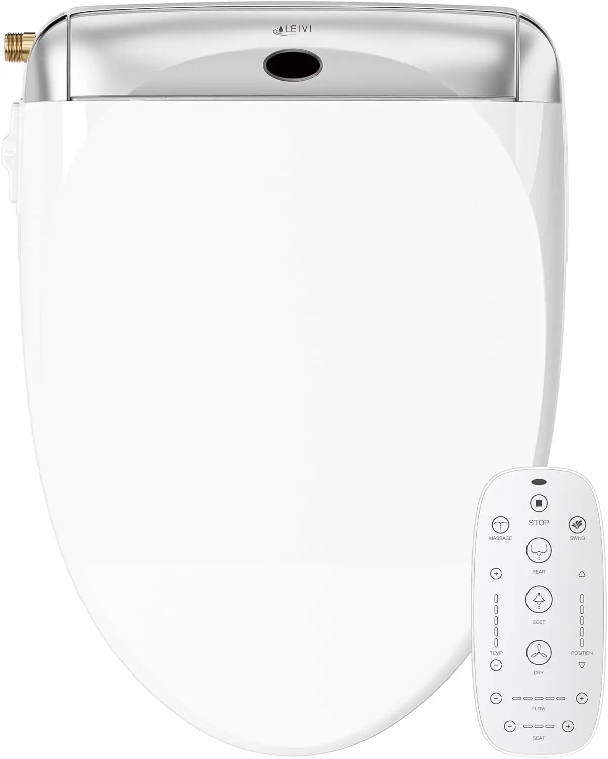 

Smart Bidet Toilet Seat with Wireless Remote and Side Panel, Multiple Spray Modes, Adjustable Heated Seat, Warm Water