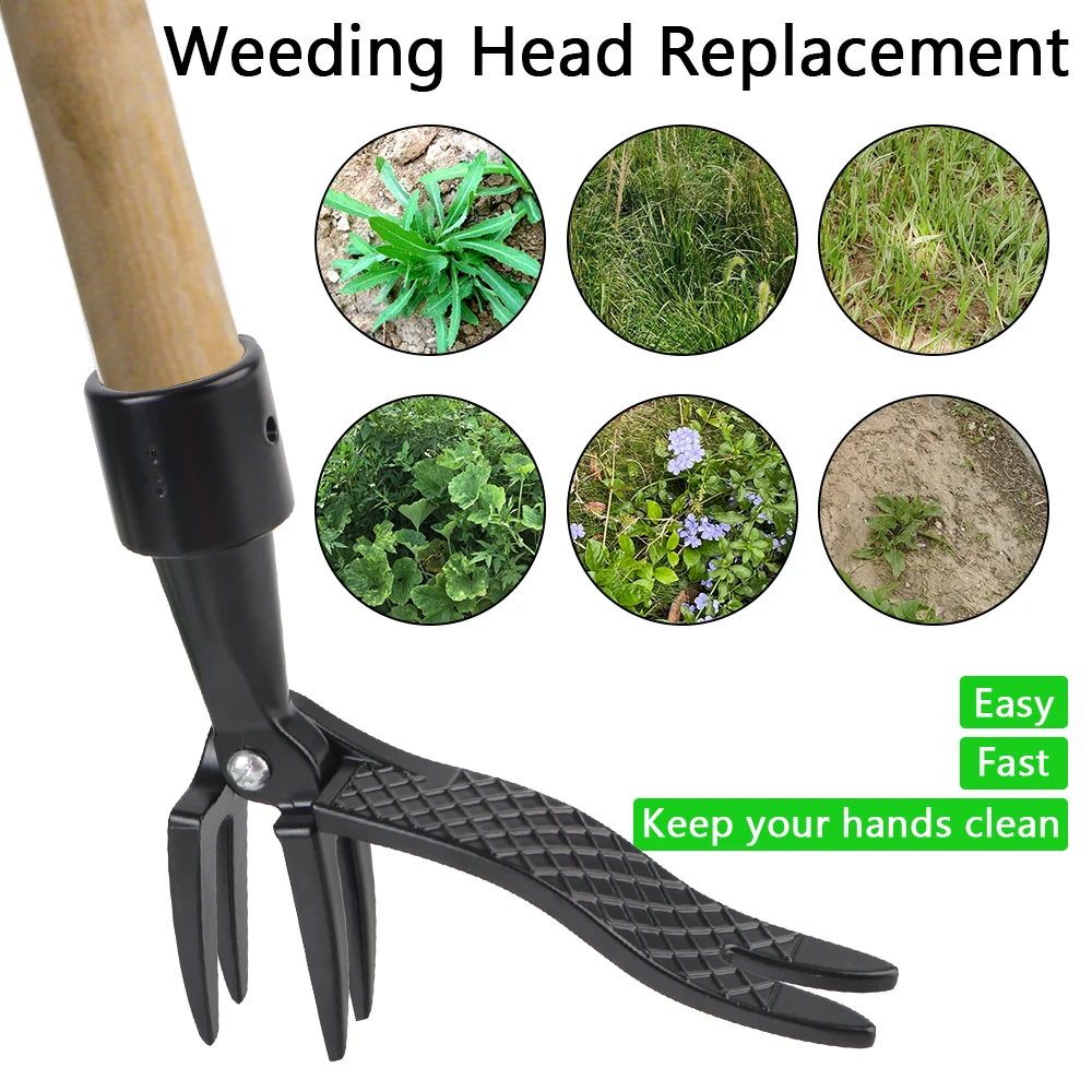 Gardening Root Remover Black Claw Foot Pedal Weed Puller Digging Weeder Stand Up Weeding tool Weeding Head Replacement