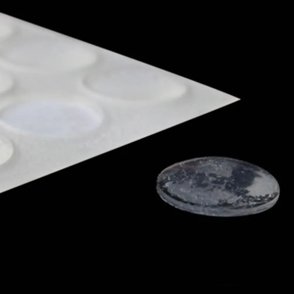 100Pcs Semicircle Silicone Furniture Bumpers Clear Self Stick Cabinet Drawer Door Buffer Pads Cushioning Dampening Anti Slam