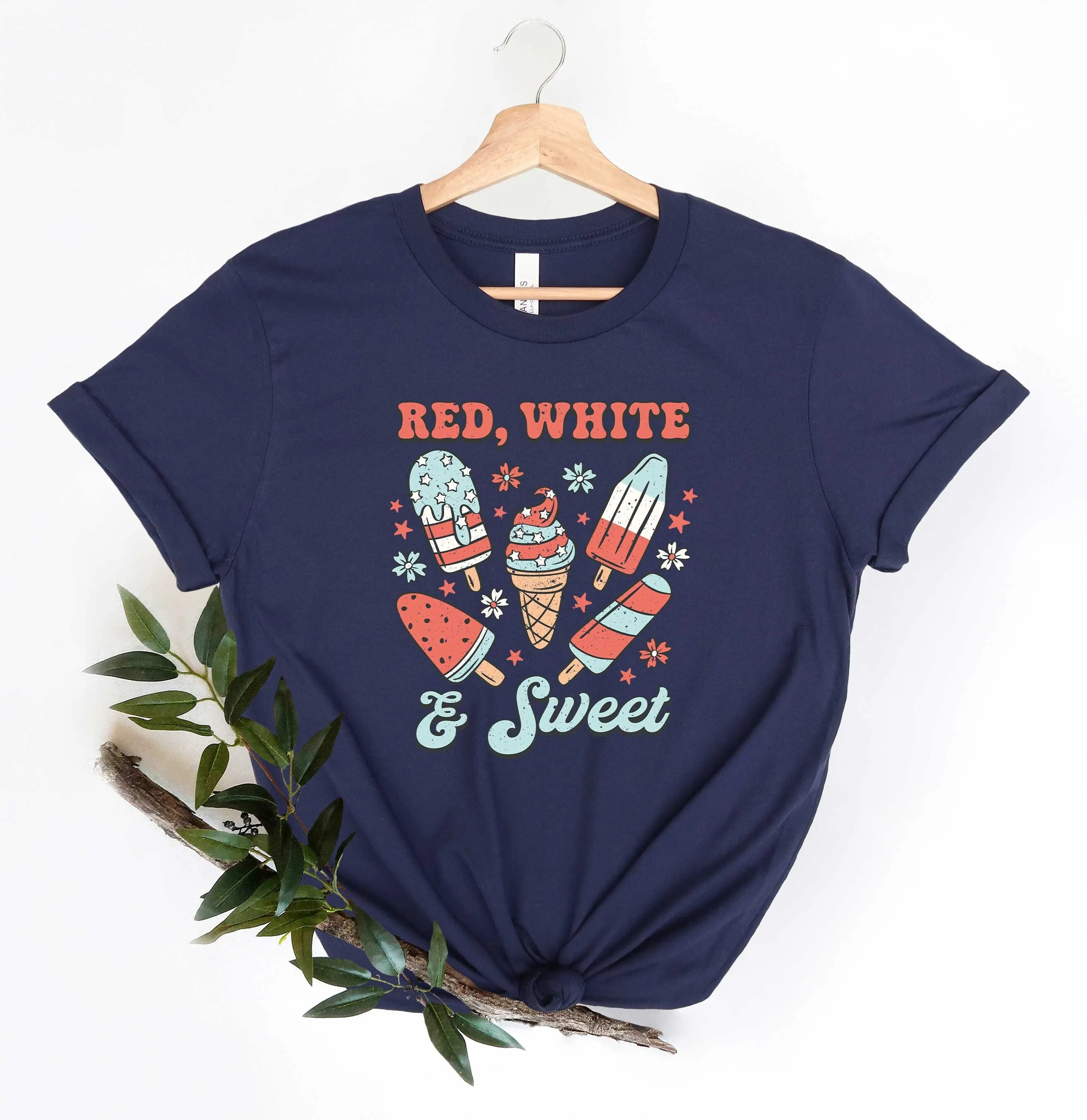 Red White And Sweet T Shirt Fourth Of July Ice Cream 4Th Summer