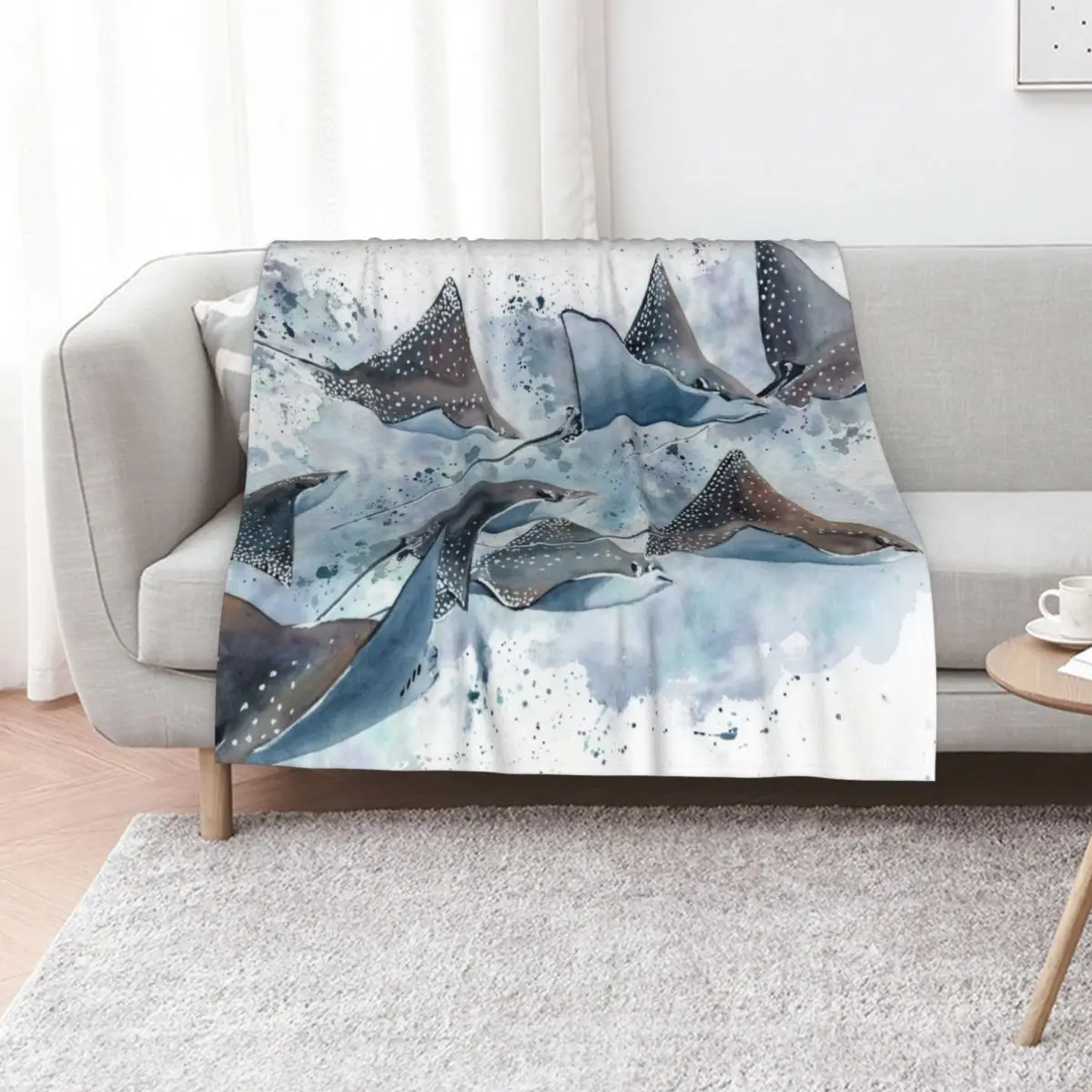 Fever Flight - Stingrays Throw Blanket For Baby Heavy Hairy Blankets For Baby Softest Large Blankets