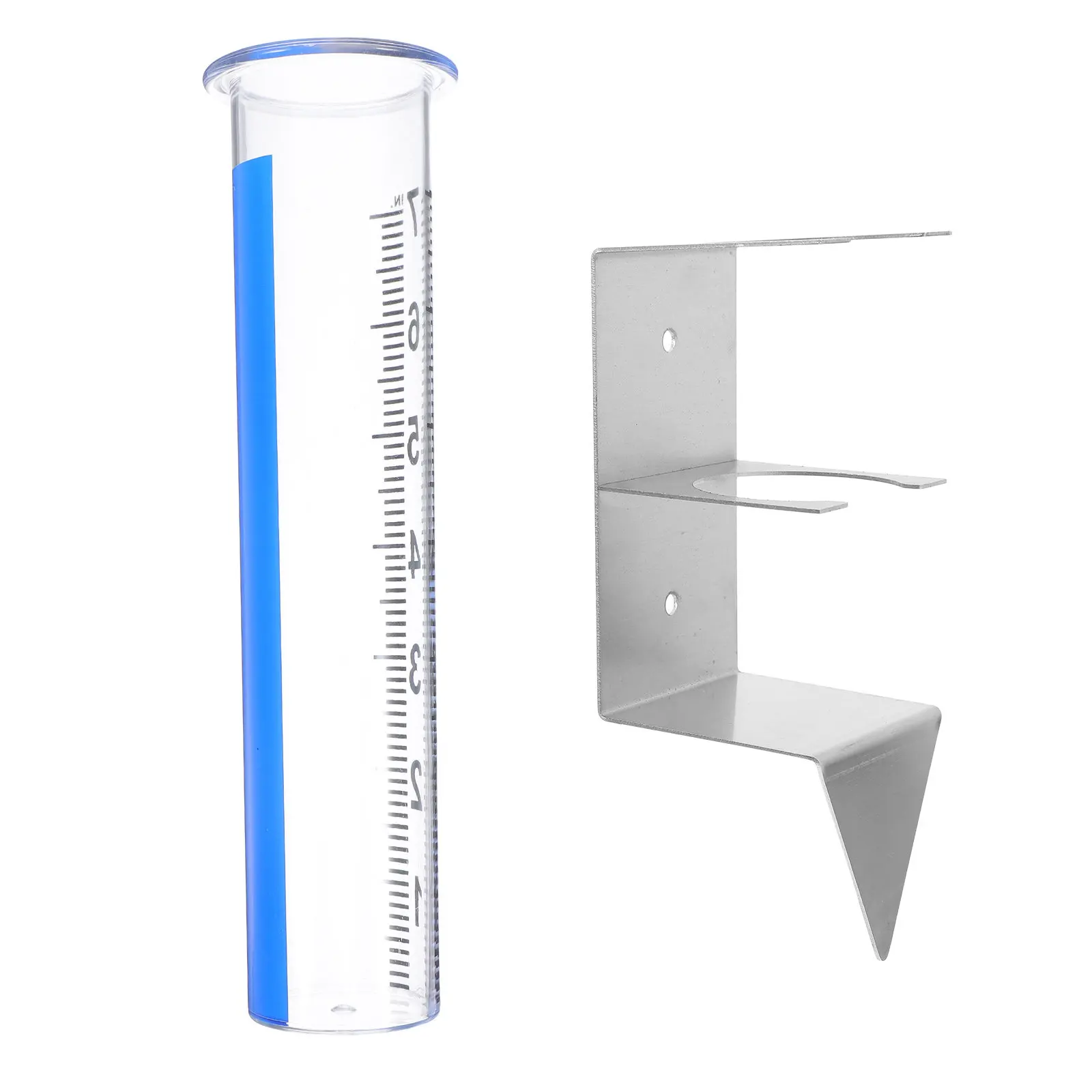 

Outdoor Rain Gauge Stainless Steel Rack Holder Rainfall Measurement Tool Garden Lawn Patio Yard Rain Gauge Measuring Instrument
