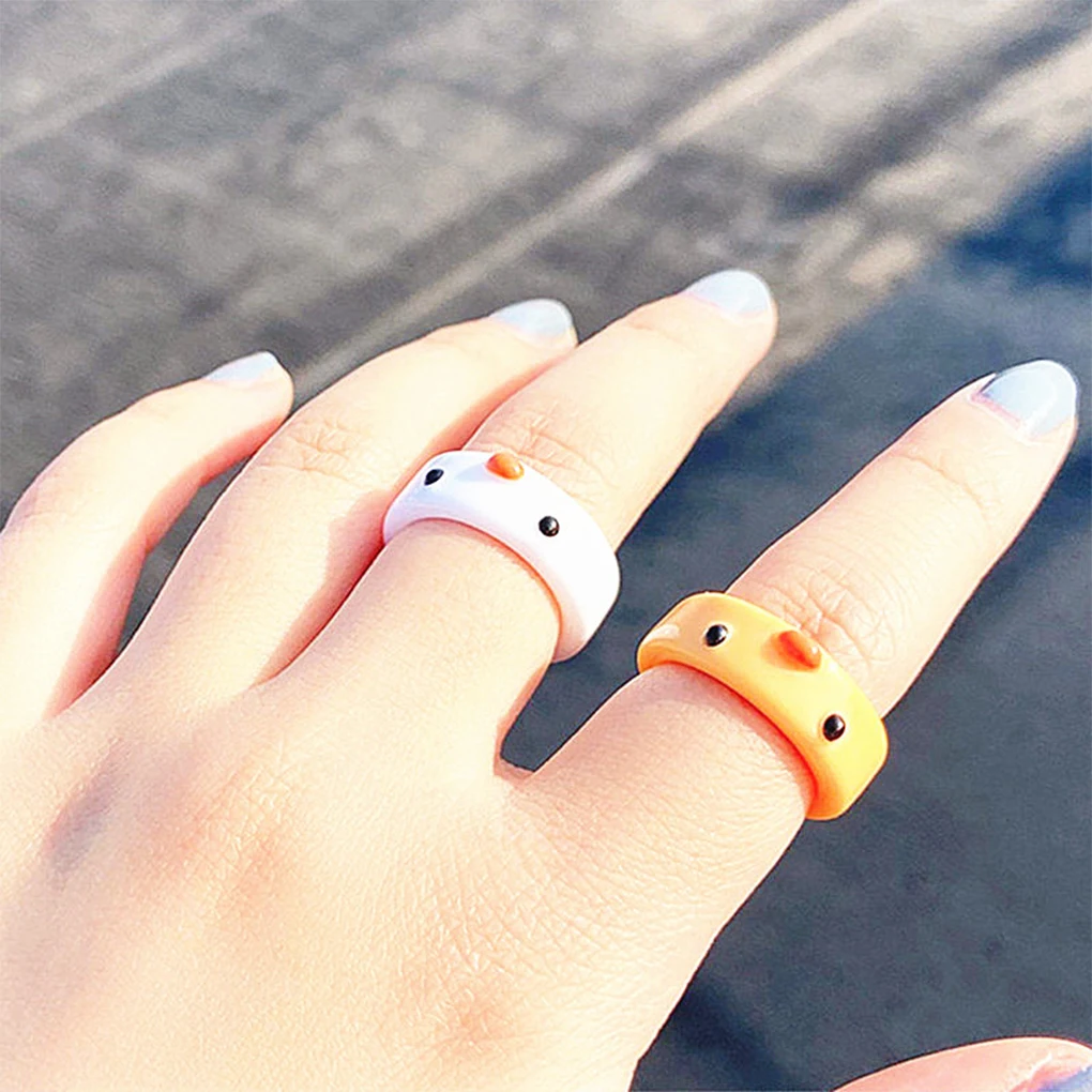 Ladies Ring Resin Cartoon Animal Festival Party Beach Work School Date Travel Wedding Engagement Jewelry Women Female