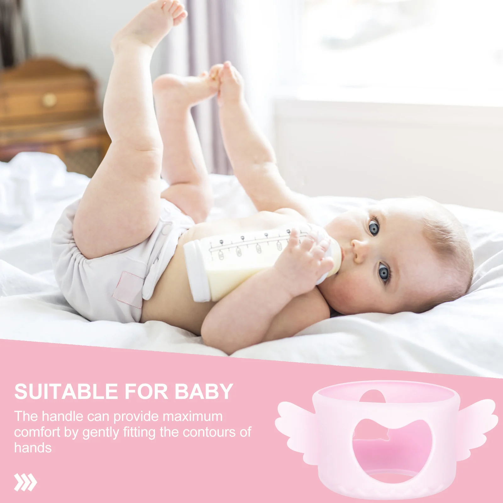 

1pc Silicone Baby Cover For Glass Feeding Bottle Anti-Slip Sleeve Newborn Infant Milk Bottle Protector Durable Wear-Resistant