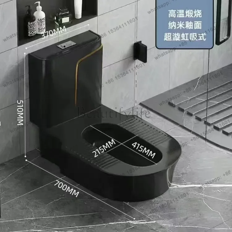 Household toilet, desktop squatting toilet, no digging, integrated squatting and sitting toilet