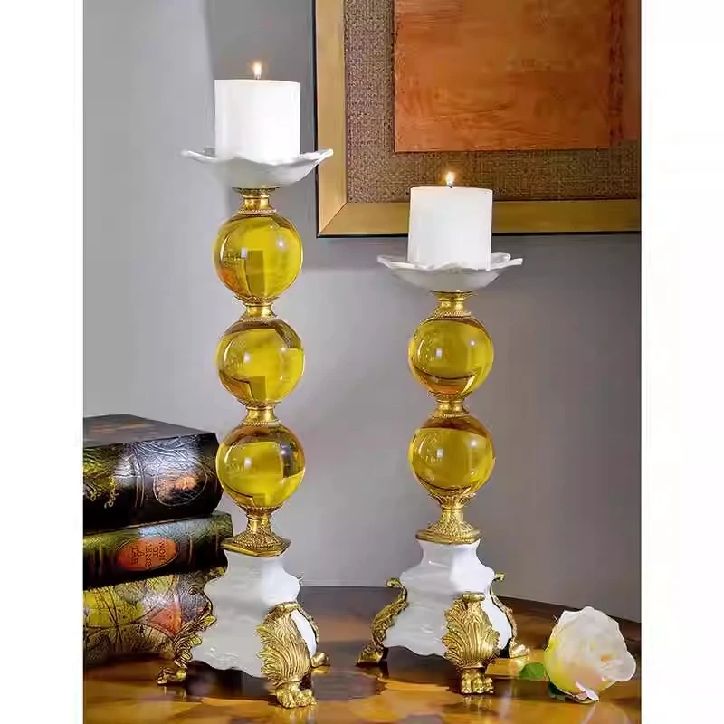 

Candle holder, living room porch, fireplace decoration, coffee table crystal ornament