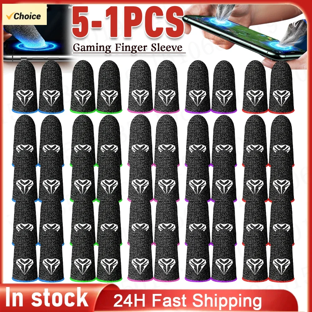 2-10PCS Finger Cots Gaming Fingertips Glove Ultra-thin Breathable Sweatproof Touch Screen Gaming Finger Sleeves For PUBG Mobile