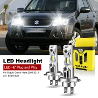 2 uds para Suzuki Grand Vitara 2006-2013 bombilla Led de luz baja H7 sin ventilador bombilla de faro 60W 6000K Plug and Play 12V H7