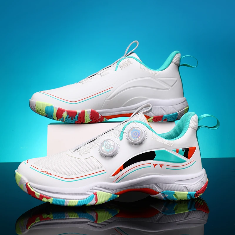 

New Men Professional Badminton Shoes Volleyball Shoes Indoor Sports Shoes Lightweight Ping Pong Sport Tennis Training Sneakers