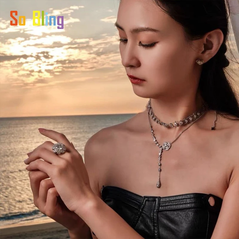 So-Bling 925 فضة خواتم 5ct مويسانيتي الدائري مع شهادة Gra للنساء أنيقة غرامة هدية مجوهرات الحفلات #5