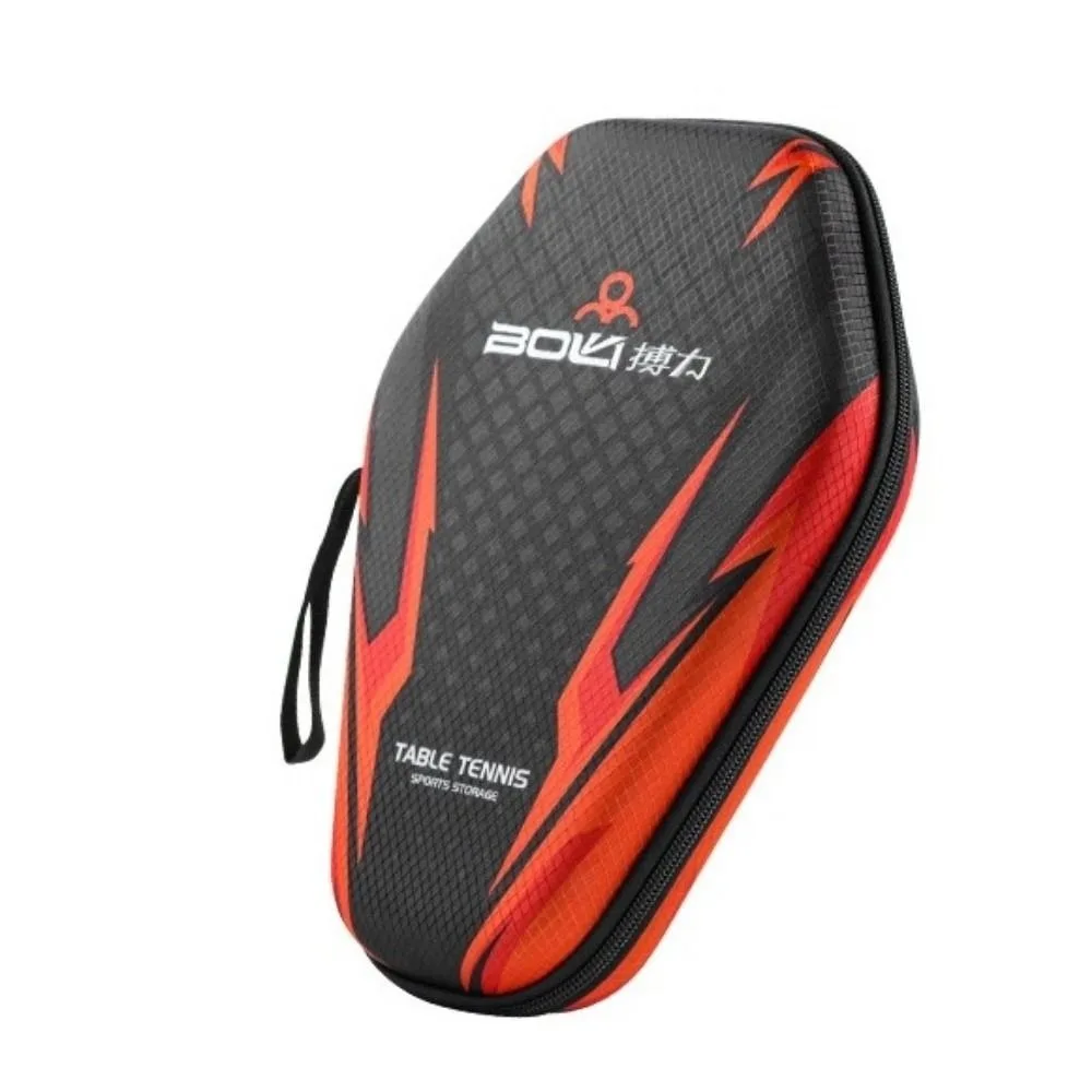 EVA Material Table Tennis Paddle Case Black Orange Color Two Printed Styles Table Tennis Racket Storage Bag