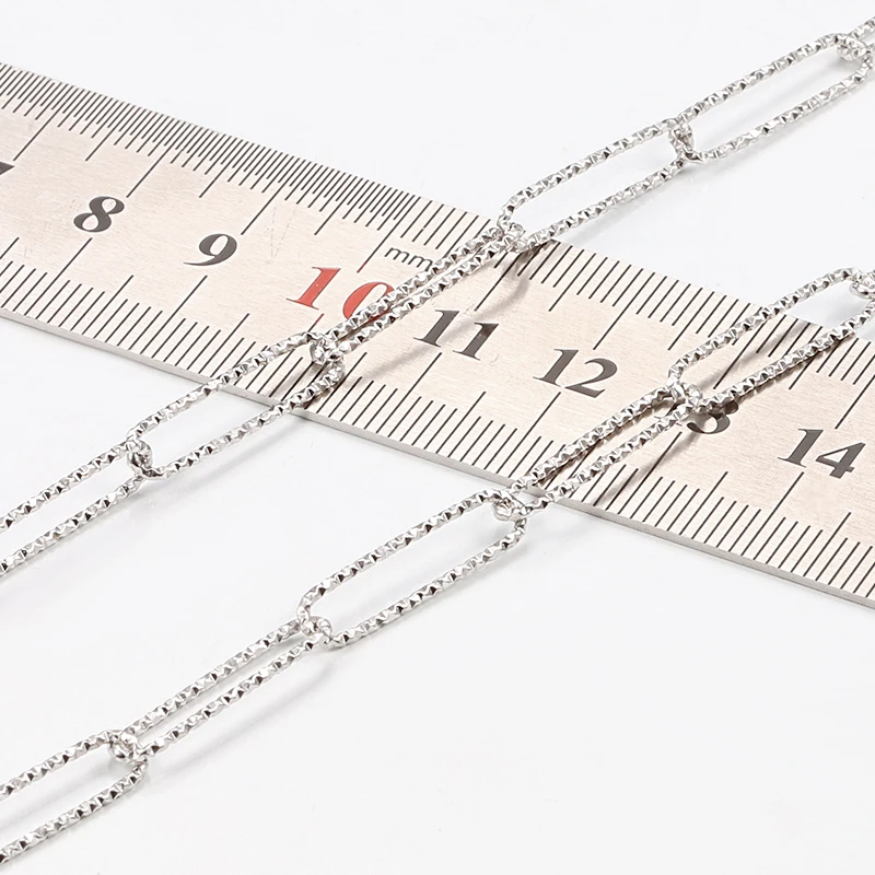 

Stainless Steel Textrued Long Oval Link Chain For DIY Jewelry Accessories Making Women Man Necklaces Bracelets Materials No Fade