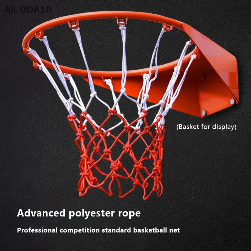 

1Pc Outdoor Basketball Net Heavy Duty Polyester Thread Basketball Hoop Mesh Net Replacement Shooting Training Basketball Net