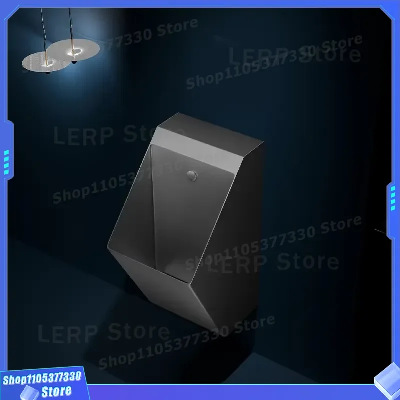 Luxury Wall Mounted Men Urinal Black 304 Stainless Steel Slot Type Household Commercial Bathroom Fixture High Quality Durable