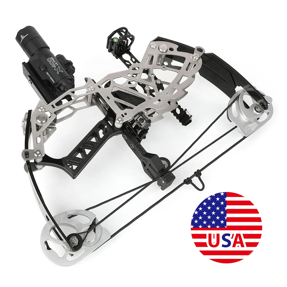 

Shooting Small Compound Bow Set 15-32lbs Adjustable Right Hand Carbon Fiber Grip Arrows Youth Target Practice Beginners