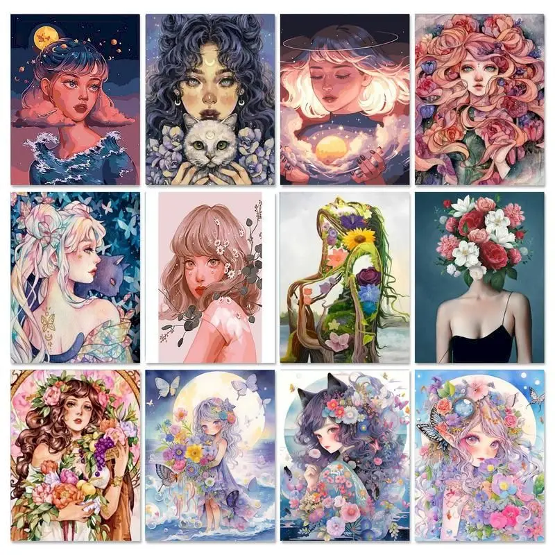 

CHENISTORY Acrylic Pictures By Numbers For Adults Figure Handicraft Colouring Diy Crafts Paint For Painting Unique Gift Home Dec