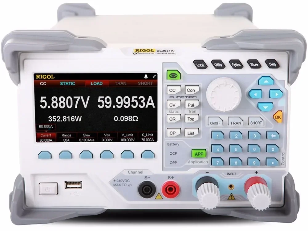 DL3031A Programmable DC Electronic Load (Single Channel, 150V/60A/30kHz 350W) with High Resolution