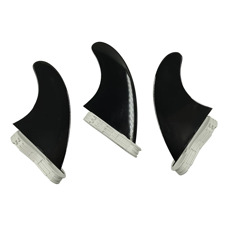 Surfboard UPSURF FCS 2 Fin Plastic Material PF Surf Fin Black Color Tri-fin Set Double Tabs 2 Fin Surf Board Fin