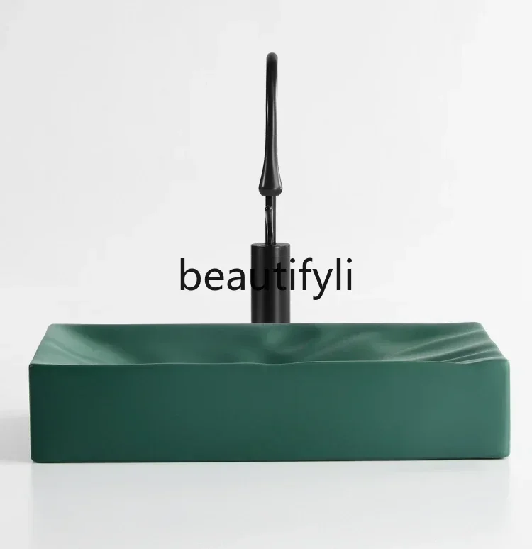 

smt03A ss новый пейзаж рябь креативный стиральный стол одинарная раковина керамический умывальник художественный балкон бассейн стиральная пластина s03