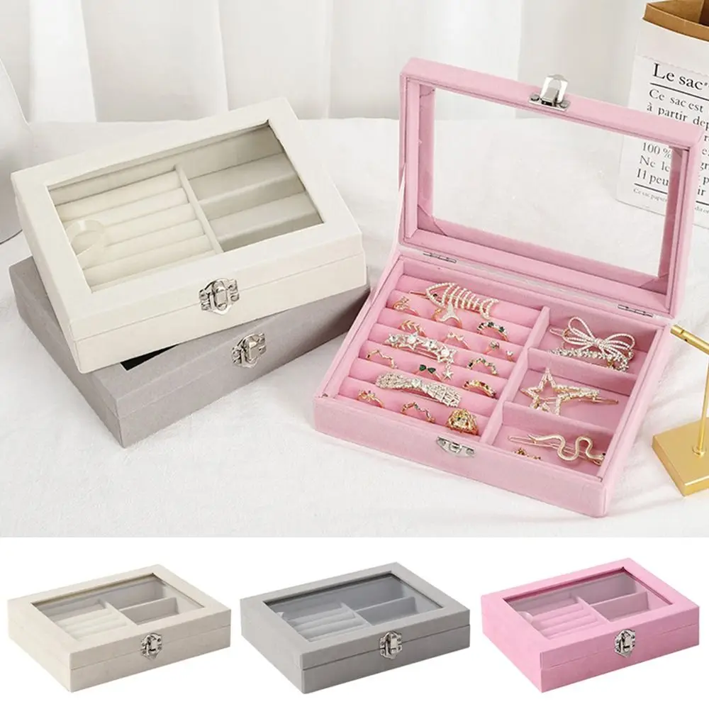 

Drawer Box Stackable Velvet Jewelry Storage Box Velvet Necklace Display Tray Showcase Drawer Ring Bracelet Necklace