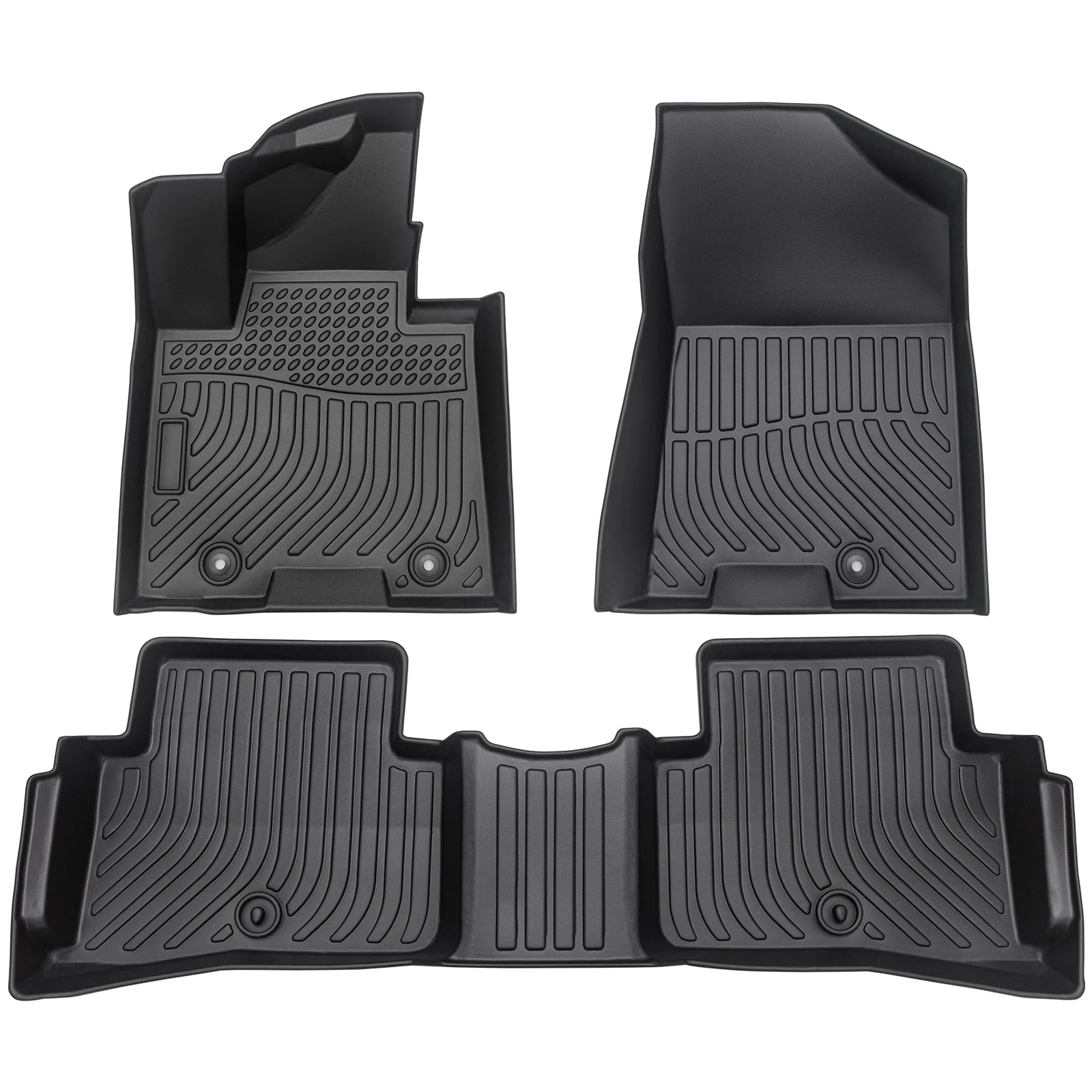 

Car Floor Mats for 19-21 Hyundai Tucson，All-Weather TPE Rubber Floor Mats Black