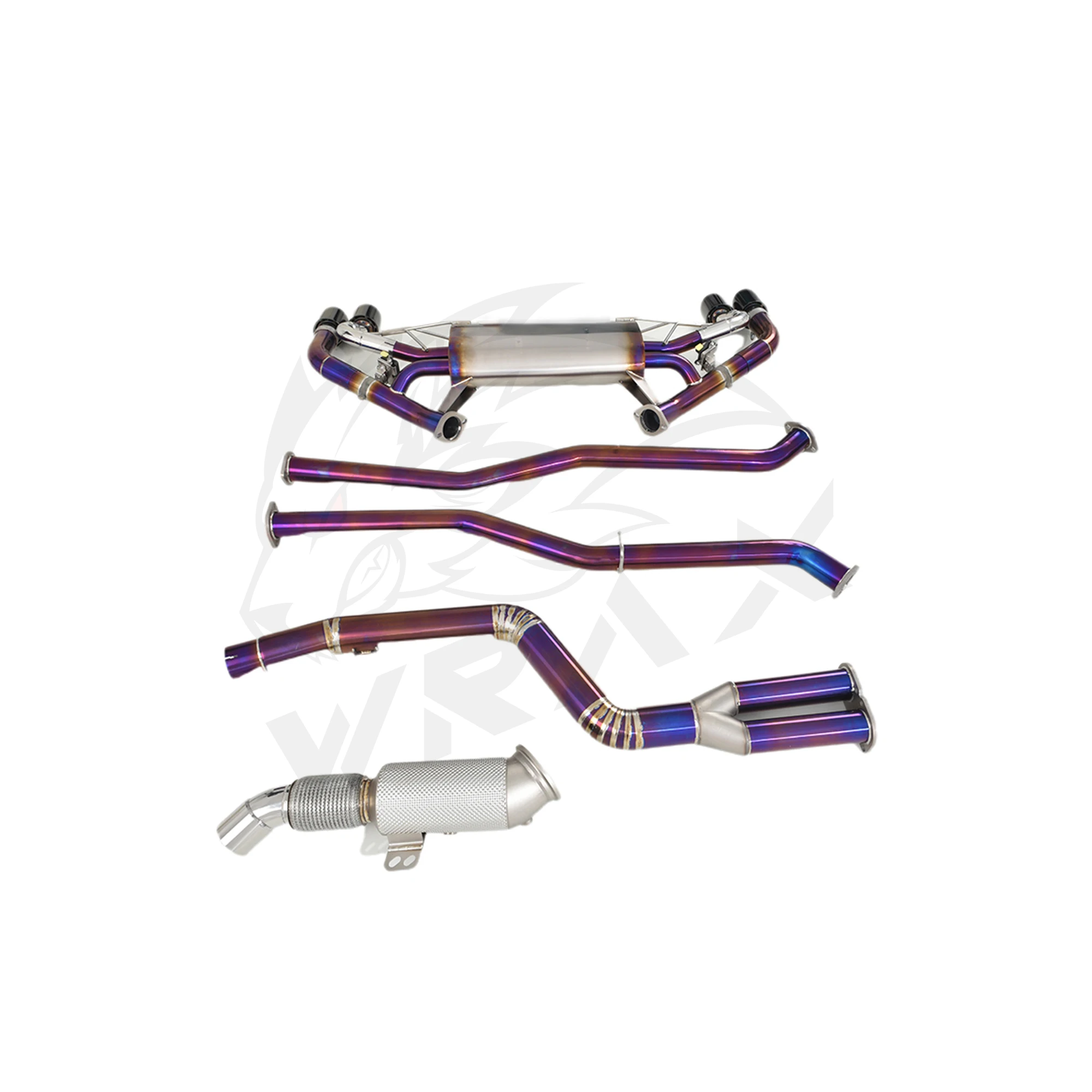 Akcesoria samochodowe Direct Fit Regulowane zawory Agresywny dźwięk Wydech Catback WRAX Titanium do BMW BMW X5 G05 F95 08.2018+