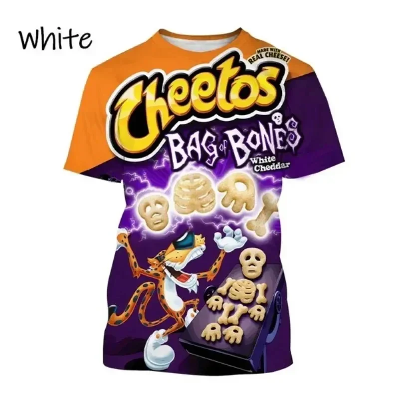 New Funny Cheetos CRUNCHY Food Print T-Shirts 3D Men/Women Fashion Hip Hop Tee Shirts Casual Short Sleeved Cool Kid Top Clothing