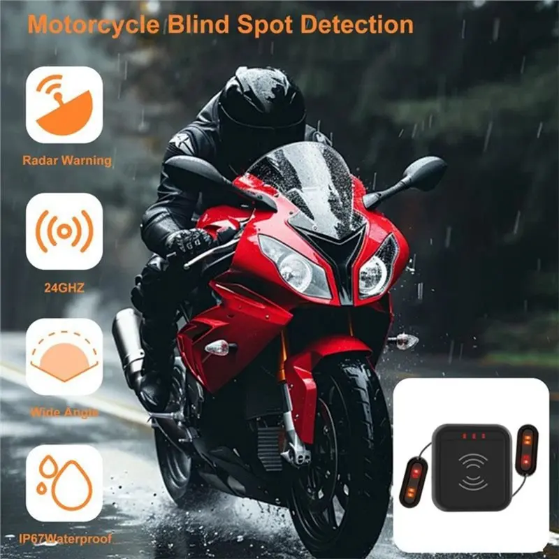 Ac29-IP67 Waterproof Moto Motorcycle Safety Kit 24Ghz BSD RADAR Blind Spot Monitor For Lane Change Warning System