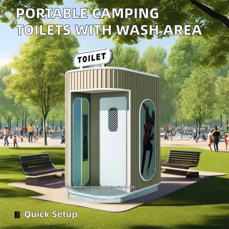 Customized Modern Portable Steel Outdoor Camping Bathrooms Multi-Use Toilet Units for Parks Washrooms Houses Shops Apartments Ho