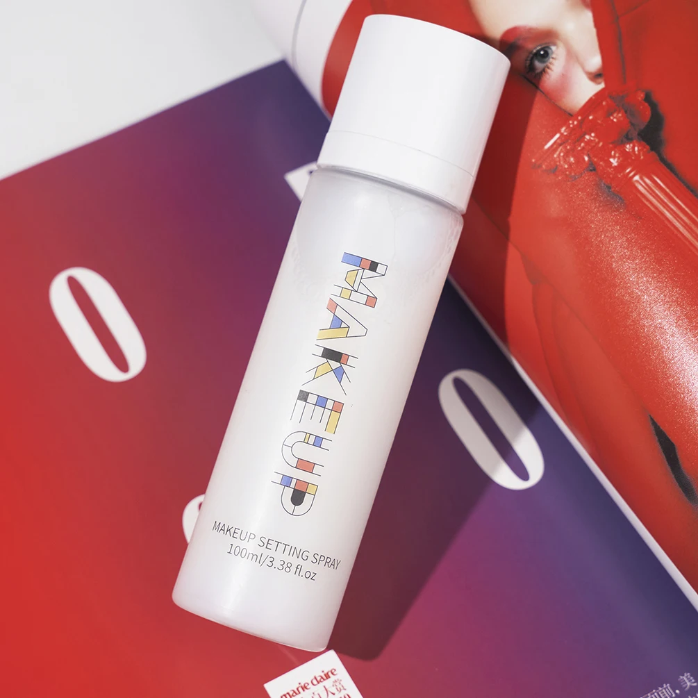 Private Label 100ml Setting Spray Custom Logo 3color Oil-control Long-lasting Sweat-proof Hydrating Glitter Pearlescent Makeup