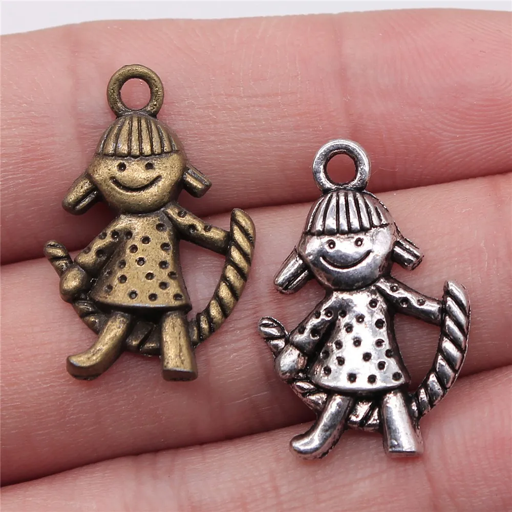 Vintage Dancing Boy And Girl Figure Charms Pendant For Jewelry Making Bracelet Necklace Craft Bulk