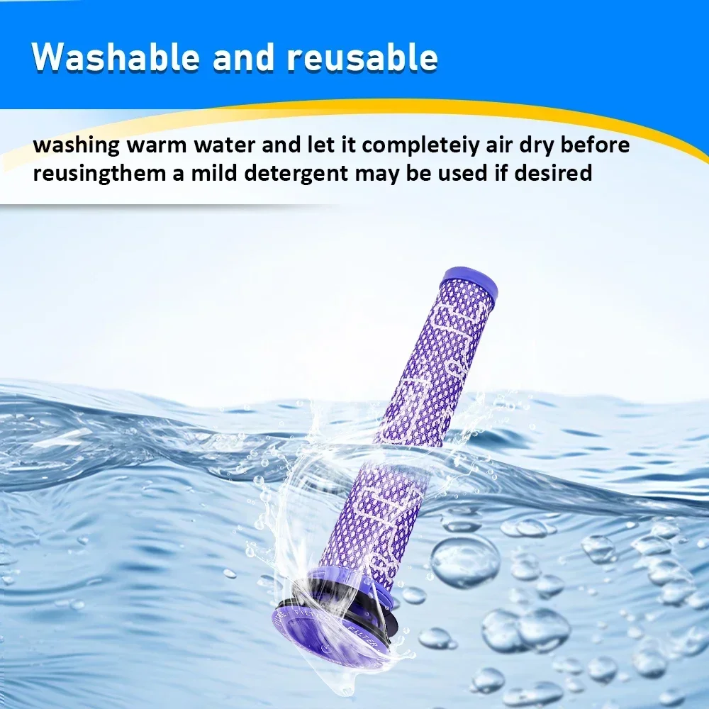 Robot‑Vacuum Washable Reusable Filters For Dyson V6 V7 V8 Absolute Animal Cordless Vacuum Attachment Spare Parts Accessories Set view 6