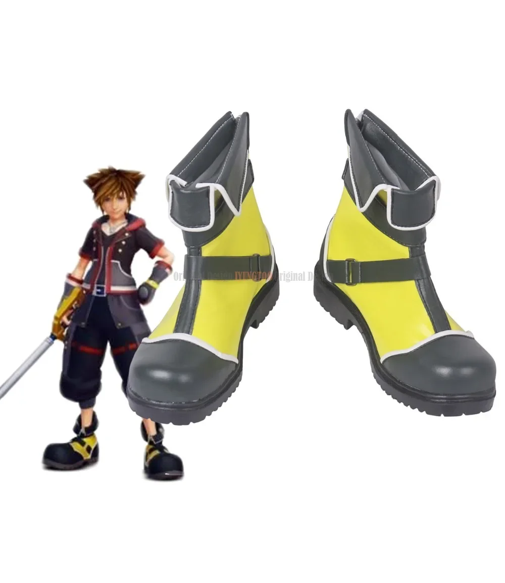 Sora Yellow Boots Cosplay Kingdom Hearts Sora Cosplay Boots Shoes Custom Made  for Unisex