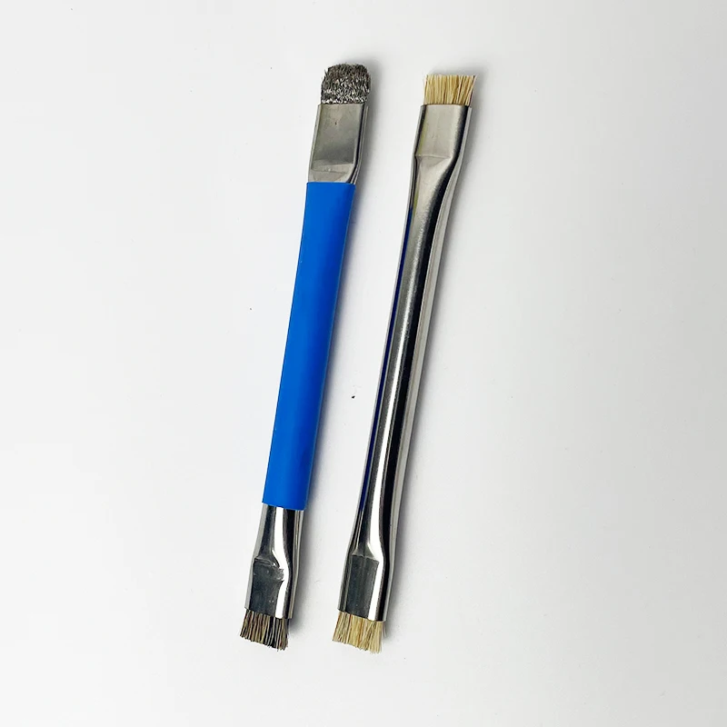 خشبية مزدوجة خنزير الخشن سلك المواد رئيس ESD فرشاة آمنة PCB إعادة العمل تنظيف وإزالة الغبار أدوات إصلاح الهاتف