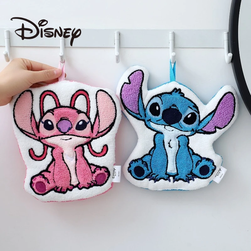 

Disney Lilo and Stitch Hanging Hand Towel Coral Fleece Hairless Kitchen Kawaii Hand Towel Absorbent Soft and Comfortable
