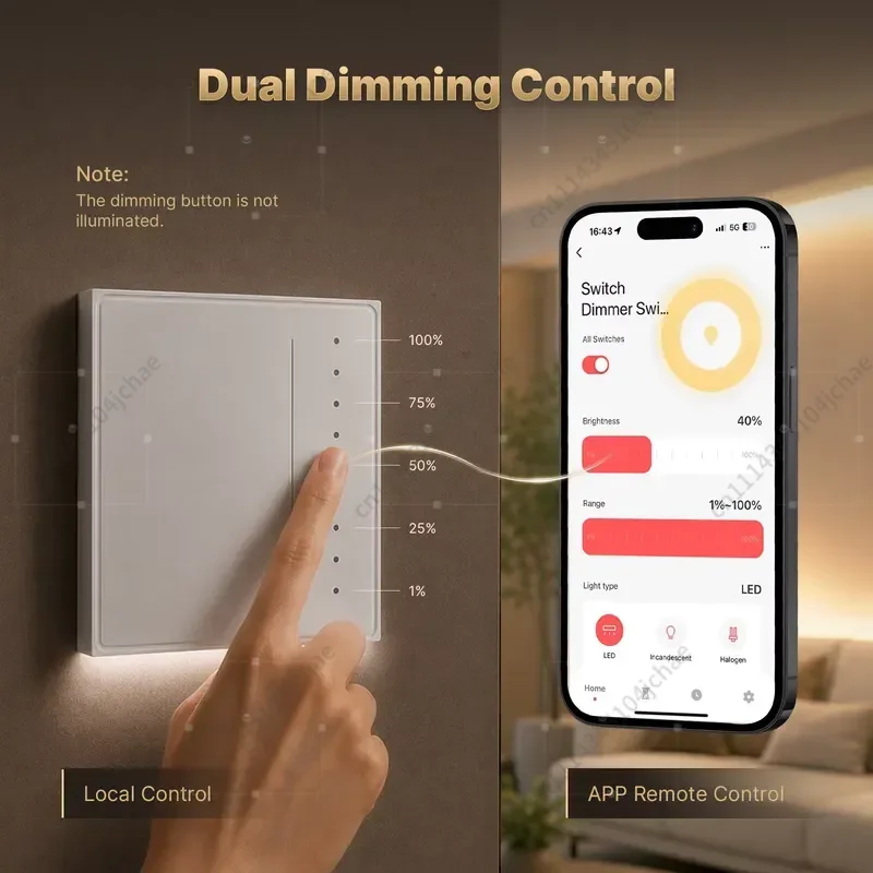 EE for  Tuya WiFi Star Feather Series Smart Dimmer Light Switch Adjust Brightness APP Remote Control Voice Support Alexa